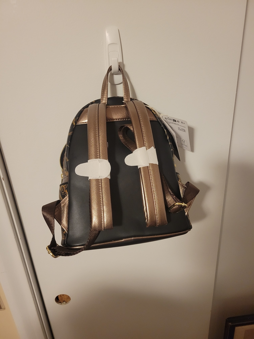 Loungefly Black & Gold Book Stack Mini Backpack - Picture 5 of 5